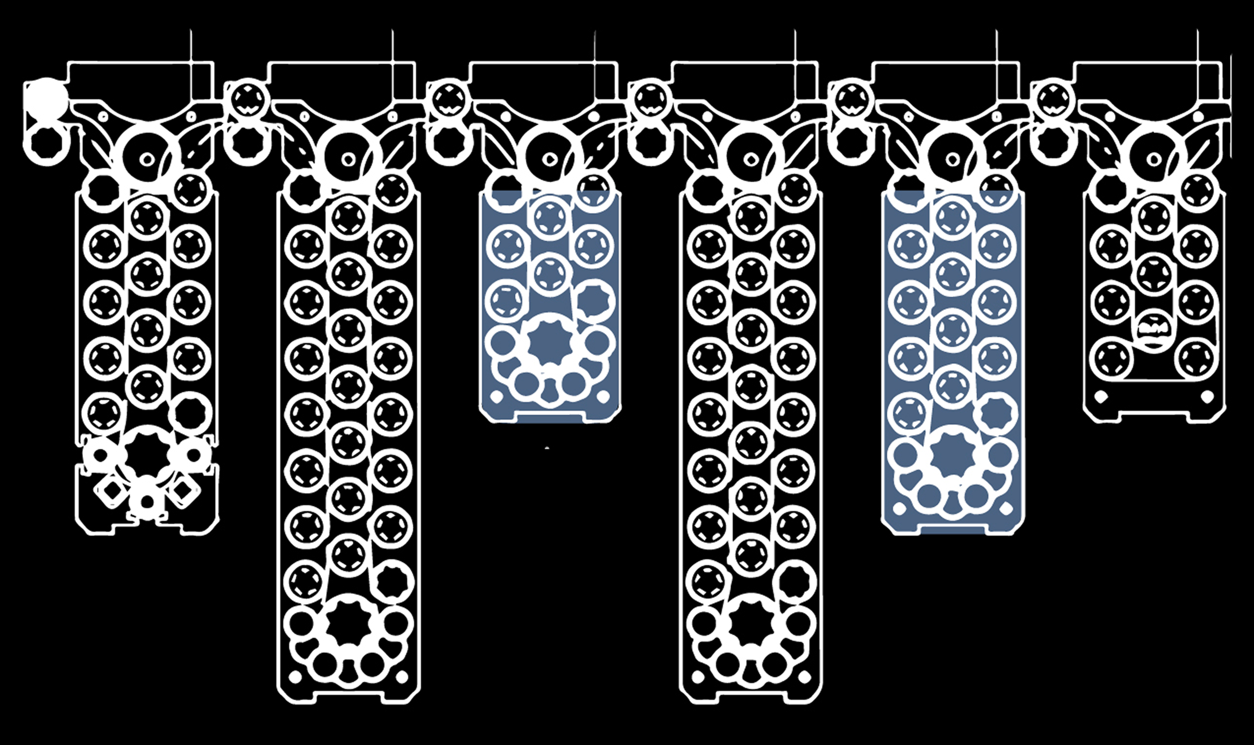 Colenta tank diagram showing chemistry sequence from developer through archival wash