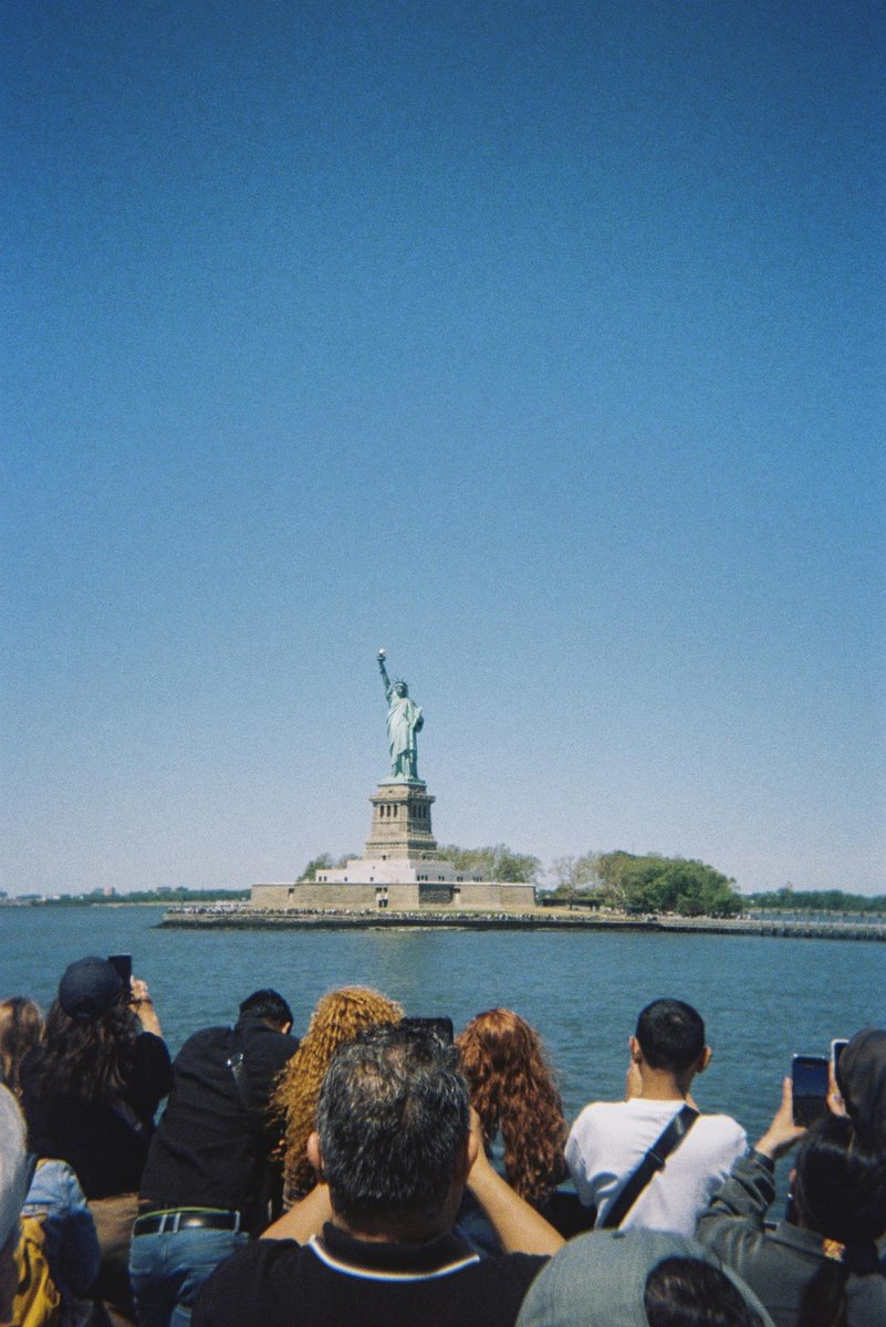 Statue of Liberty from the ferry deck, shot on a Gelatin disposable camera